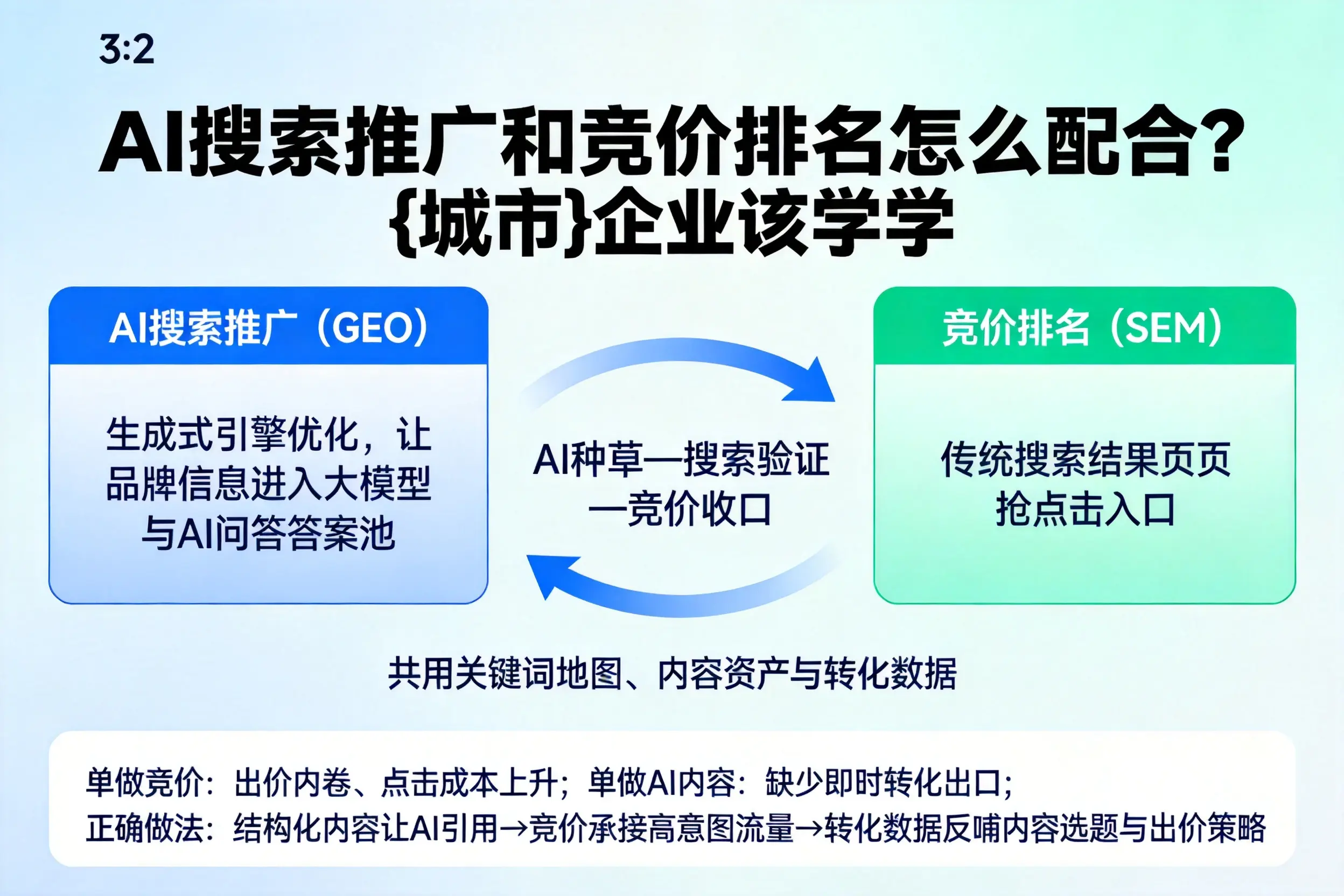 AI搜索推广和竞价排名怎么配合？南阳企业该学学