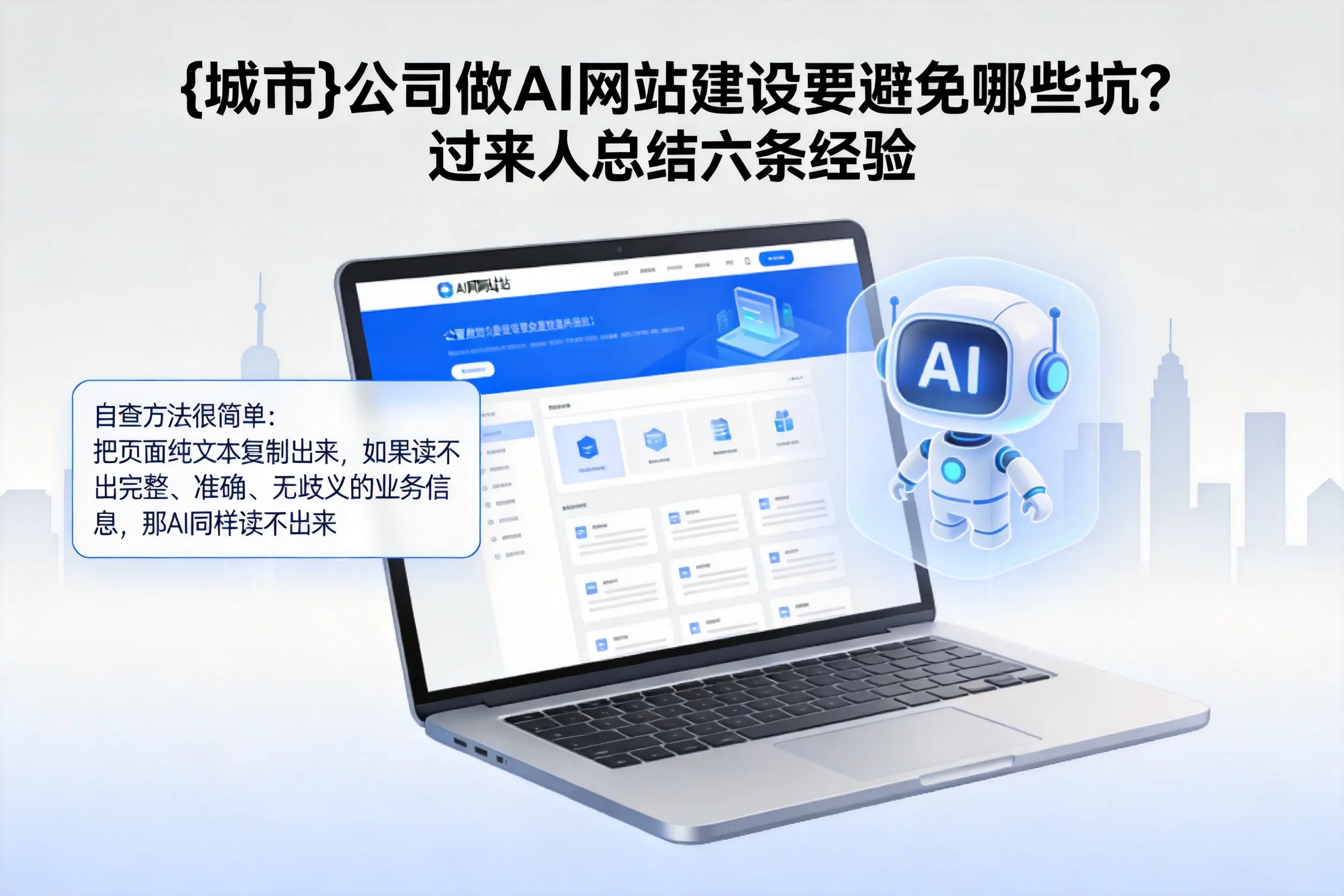 南阳公司做AI网站建设要避免哪些坑?过来人总结六条经验