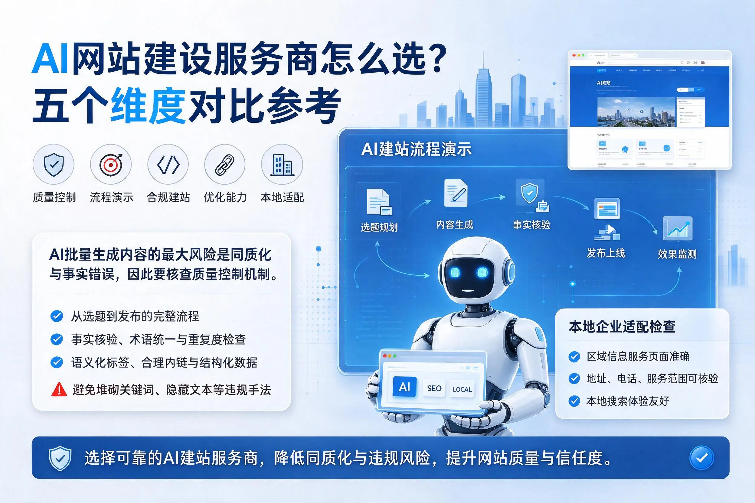 南阳AI网站建设服务商怎么选?五个维度对比参考